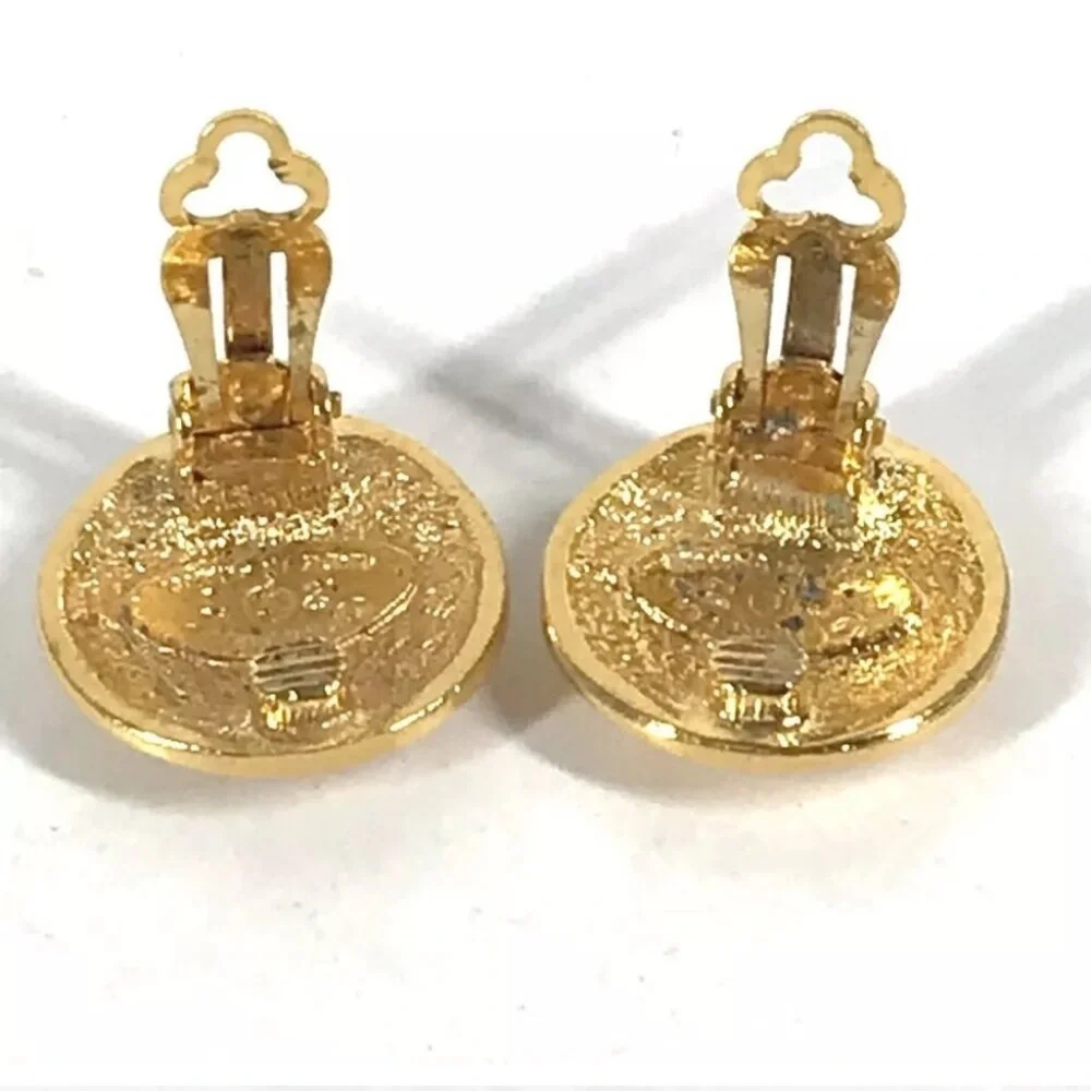 Chanel Lion Clip On Earrings